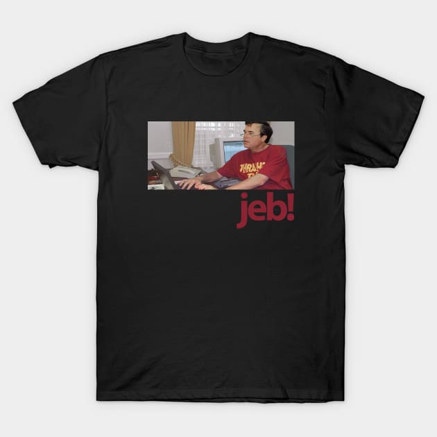 Jeb on the computer! T-Shirt by cxm0d